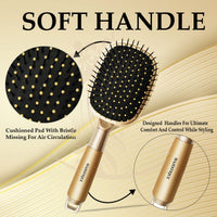 Majestique Detangling Paddle Brush Golden 1 Piece