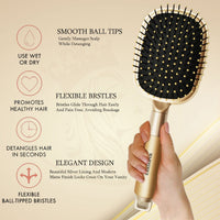 Majestique Detangling Paddle Brush Golden 1 Piece