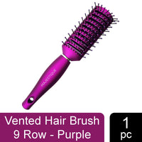 Majestique 9 Row Wide Vented Brush Purple 1 Piece