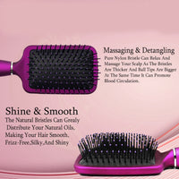 Majestique Paddle Hair Brush Purple 1 Piece
