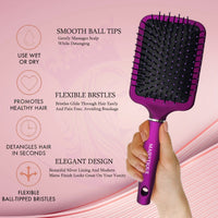 Majestique Paddle Hair Brush Purple 1 Piece