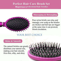 Majestique Oval Detangler Brush Purple 1 Piece
