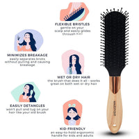 Majestique Hair Brush Premium 8 Row Flat Series 1 Piece