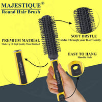 Majestique Round Hair Brush For Blow Drying Assorted 1 Piece