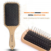 Majestique Wood Hair Paddle Brush For Adults & Baby Kids Assorted 1 Piece