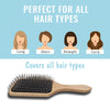 Majestique Wood Hair Paddle Brush For Adults & Baby Kids Assorted 1 Piece