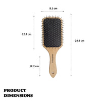 Majestique Wood Hair Paddle Brush For Adults & Baby Kids Assorted 1 Piece
