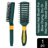 Majestique Vented Hair Brush For Blow Drying Velvet Green 1 Piece