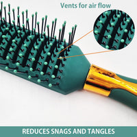 Majestique Vented Hair Brush For Blow Drying Velvet Green 1 Piece