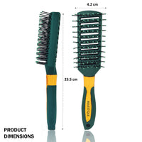 Majestique Vented Hair Brush For Blow Drying Velvet Green 1 Piece