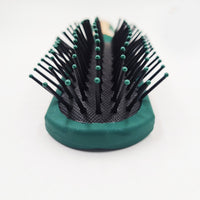 Majestique Styling Brush For Curly Hair 7 Row Velvet Green 1 Piece