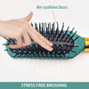 Majestique Styling Brush For Curly Hair 7 Row Velvet Green 1 Piece