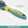 Majestique Styling Brush For Curly Hair 7 Row Velvet Green 1 Piece