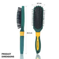 Majestique Styling Brush For Curly Hair 7 Row Velvet Green 1 Piece