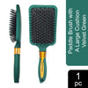 Majestique Paddle Brush with A Large Cushion - Velvet Green 1 Piece