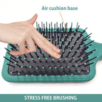 Majestique Paddle Brush with A Large Cushion - Velvet Green 1 Piece