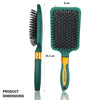 Majestique Paddle Brush with A Large Cushion - Velvet Green 1 Piece