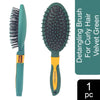 Majestique Detangling Brush For Curly Hair Velvet Green 1 Piece