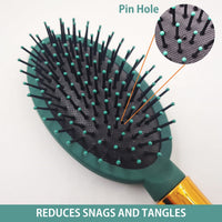 Majestique Detangling Brush For Curly Hair Velvet Green 1 Piece