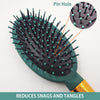 Majestique Detangling Brush For Curly Hair Velvet Green 1 Piece