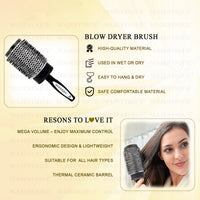 Majestique Round Hair Brush For Blow Drying 2.5 Inch 1 Piece
