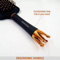 Majestique Crown Series Paddle Brush with A Large Cushion 1 Piece
