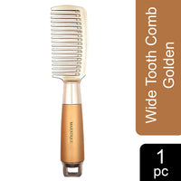 Majestique Wide Tooth Comb Golden 1 Piece