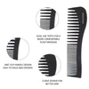 Majestique Professional 7.4 Inch Black Carbon Fiber Anti Static Comb 1 Piece