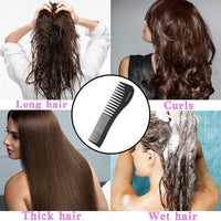 Majestique Professional 7.4 Inch Black Carbon Fiber Anti Static Comb 1 Piece