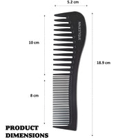 Majestique Professional 7.4 Inch Black Carbon Fiber Anti Static Comb 1 Piece
