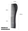 Majestique Professional 7.4 Inch Black Carbon Fiber Anti Static Comb 1 Piece