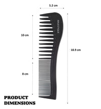 Majestique Professional 7.4 Inch Black Carbon Fiber Anti Static Comb 1 Piece