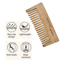 Majestique Wooden Wide Tooth Comb 1 Piece
