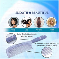 Majestique Rubber Grip Handle Comb 1 Piece