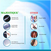 Majestique Rubber Grip Handle Comb 1 Piece