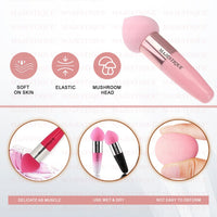 Majestique Facial Cleaning Sponge With Mushroom Makeup Sponge Combo
