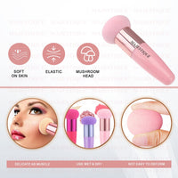 Majestique Facial Cleaning Sponge And Mushroom Makeup Sponge With Finger Glove Combo