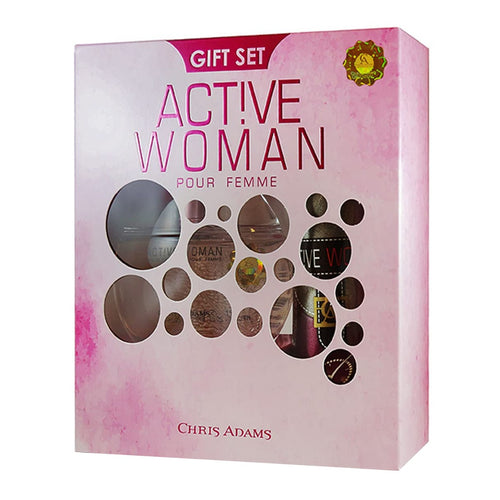 Chris Adams Active Woman Eau De Parfum & Deodorant Body Spray Gift Set