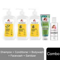 Asmee Hamper 3 Shampoo | Conditioner | Body Wash | Face Wash | Sanitizer