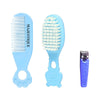 Majestique Baby Hair Brush, Comb And Nail Cutter Set For Newborns & Toddlers Blue Kit