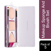 Majestique Makeup Sponge And Brush Set 5 Pieces