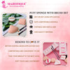 Majestique Makeup Sponge And Brush Set 5 Pieces