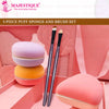 Majestique Makeup Sponge And Brush Set 5 Pieces