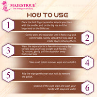 Majestique Nail Polish Removal & Toe Separator Set 8 Pieces 8 Pieces
