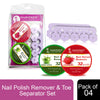 Majestique Nail Polish Removal & Toe Separator Set 4 Pieces 4 Pieces