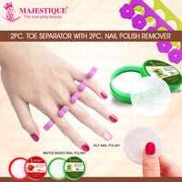 Majestique Nail Polish Removal & Toe Separator Set 4 Pieces 4 Pieces