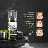 Ustraa Foaming Face Wash with Ceramide & Hyaluronic Acid 150 ml