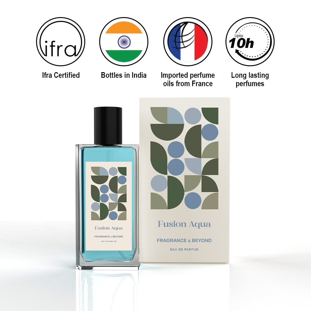 Fragrance & Beyond Fusion Aqua Perfume for Men - 50ml | Long Lasting Floral & Fruity Eau De Parfum for Men - 1