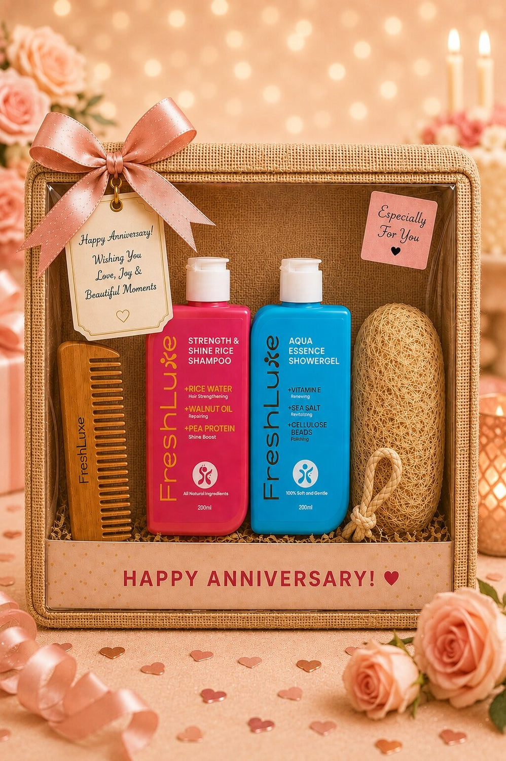 FreshLuxe Anniversary & Wedding Gift Hamper for Men - Gift for Husband | Box, Basket & Anniversary Hamper for Him | Grooming Kit & Skin Care Kit - 1