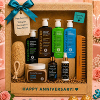 FreshLuxe 7-Piece Anniversary & Wedding Gift Hamper for Men - Gift for Husband | Box, Basket & Anniversary Hamper for Him | Grooming Kit & Skin Care Kit - 1